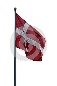 Danish flag isolated on white