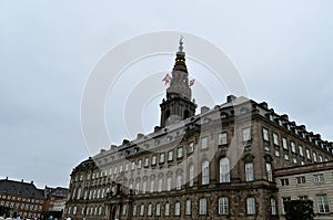 DANISH FLAGS FLY OVER PARLIAMENT PRINCE JOACHIN 50