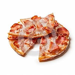 Danish Golden Age-inspired Pizza Slice With Cheese, Bacon, And Meat