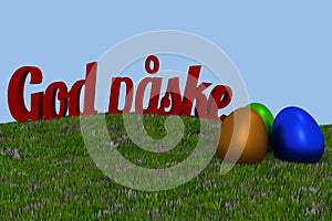 Danish Happy Easter background