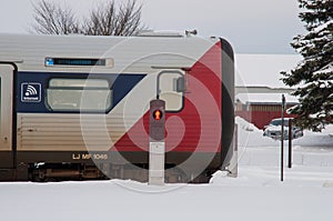Danish IC2 train at Sollested train station