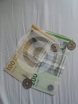 Danish Krone notes and coins, Denmark