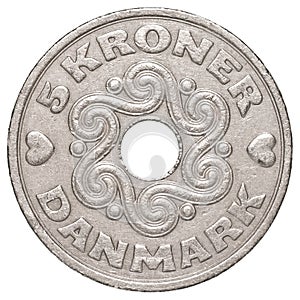 5 danish krone coin photo
