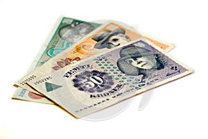 Danish Kroner (DKK) on White