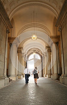 Danish parliament corridor
