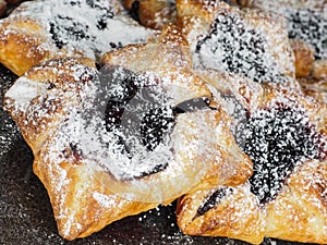 Danish pastry with blueberry jam filling