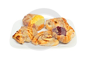 Danish pastry selection