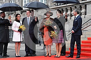 DANISH ROYAL FAMILY ARRIVES AT PARLIAMENT OPENING.