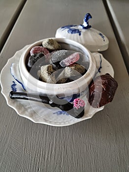 Danish saltet licorice and chocolate