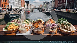 Danish SmÃ¸rrebrÃ¸d by the Vibrant Copenhagen Canals