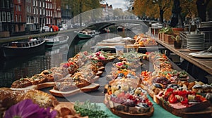 Danish SmÃ¸rrebrÃ¸d by the Vibrant Copenhagen Canals