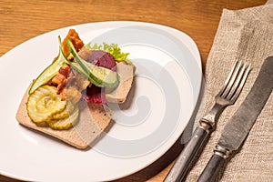 Danish specialties and national dishes, high-quality open sandwich