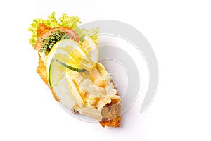 Danish specialties and national dishes, high-quality open sandwich