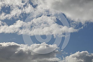 Danish weater su shine and blue and white clouds over Kastrup