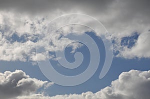 Danish weater su shine and blue and white clouds over Kastrup photo