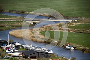 Danishl Ribe River seen from above.