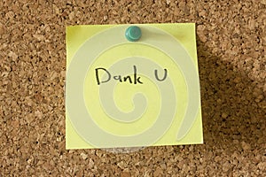 Dank U Note