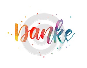 Danke modern lettering text