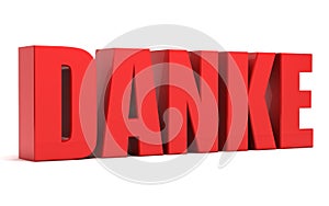 Danke 3d text