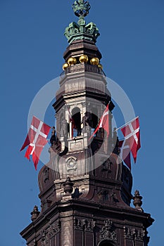 DANNEBORG FLY FULL STAFF AT CHRISTIANSBORG