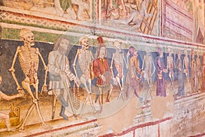 Danse Macabre fresco, Hrastovlje, Slovenia.