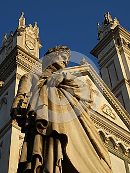 Dante Alighieri and Santa Croce church