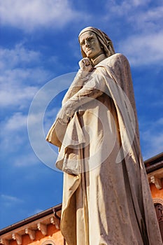 Dante Alighieri statue in Piazza dei Signori, Verona
