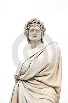 Statue of Dante Alighieri in Florence, Italy photo