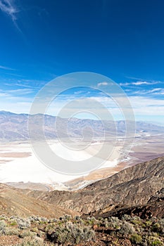 Dante`s View, Devil Golf Course and salt shoreline in Death Vall