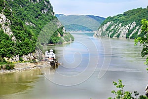 Danube canyon between Serbia and Romania photo