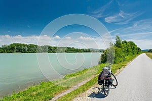 Danube cycle path / trail / route