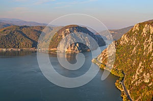 The danube defile between romania and serbia