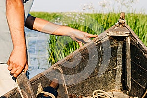 Danube delta rowing boat trip