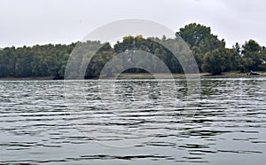 The Danube Delta seen from the Danube River. Romania