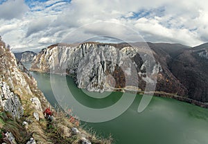 Danube Gorge - landmark attraction in Romania. Danube river