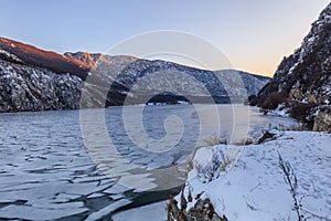 Danube Gorges in winter, Romania