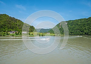 Danube loop in Schloegen austria