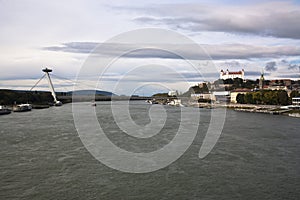 The Danube River in Bratislava