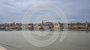 Danube river in Budapest, Hungary skyline view