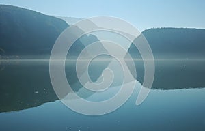 Danube river and the Cazanele gorge