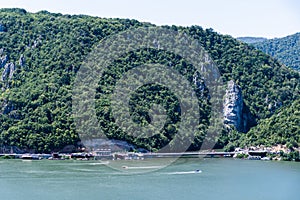 The Danube river and Decebal`s head