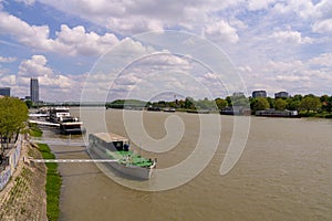 The Danube river flowing through Bratislava, the second largest river in Europe