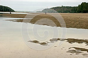 The Danube River has dried up, a river arm from the city of Ruse. The bottom of the Danube River