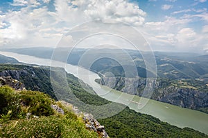 Danube river at Iron Gate gorge