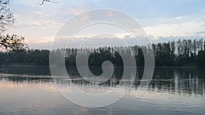 Danube river near enns, austria