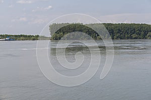 Danube River, passing through the town of Silistra, Bulgaria