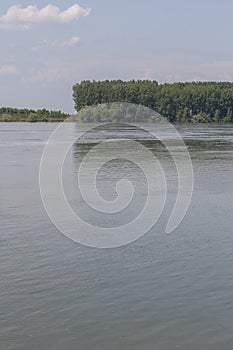 Danube River, passing through the town of Silistra, Bulgaria