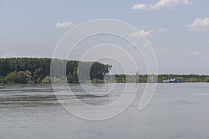 Danube River, passing through the town of Silistra, Bulgaria