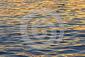 Danube river waves at sunset in Galati