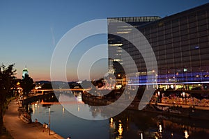 The Danube running through Vienna